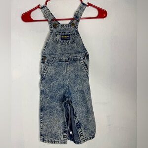 Vintage acid wash Oshkosh overalls denim 2t